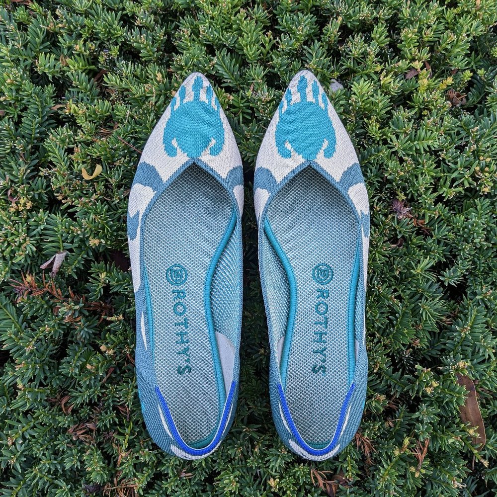 Rothy's The Point Moroccan Green, Size 9